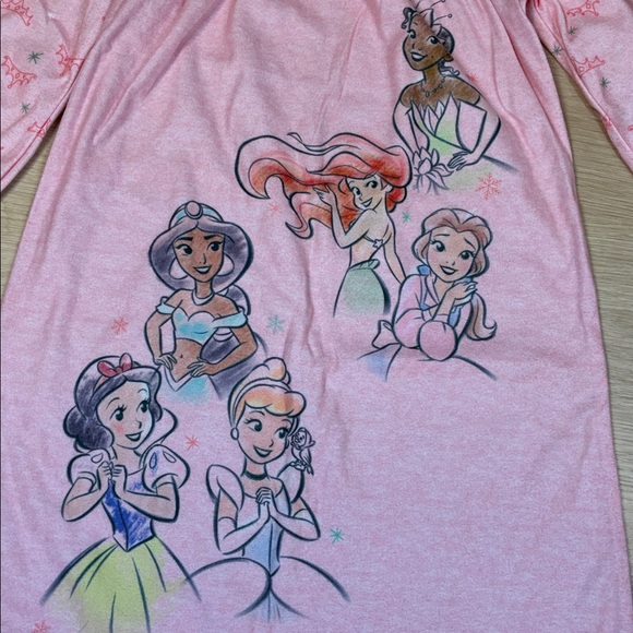 Disney Princess Pink Nightgown Snow White Tiana Belle Jasmine Ariel Cinderella - Picture 4 of 7